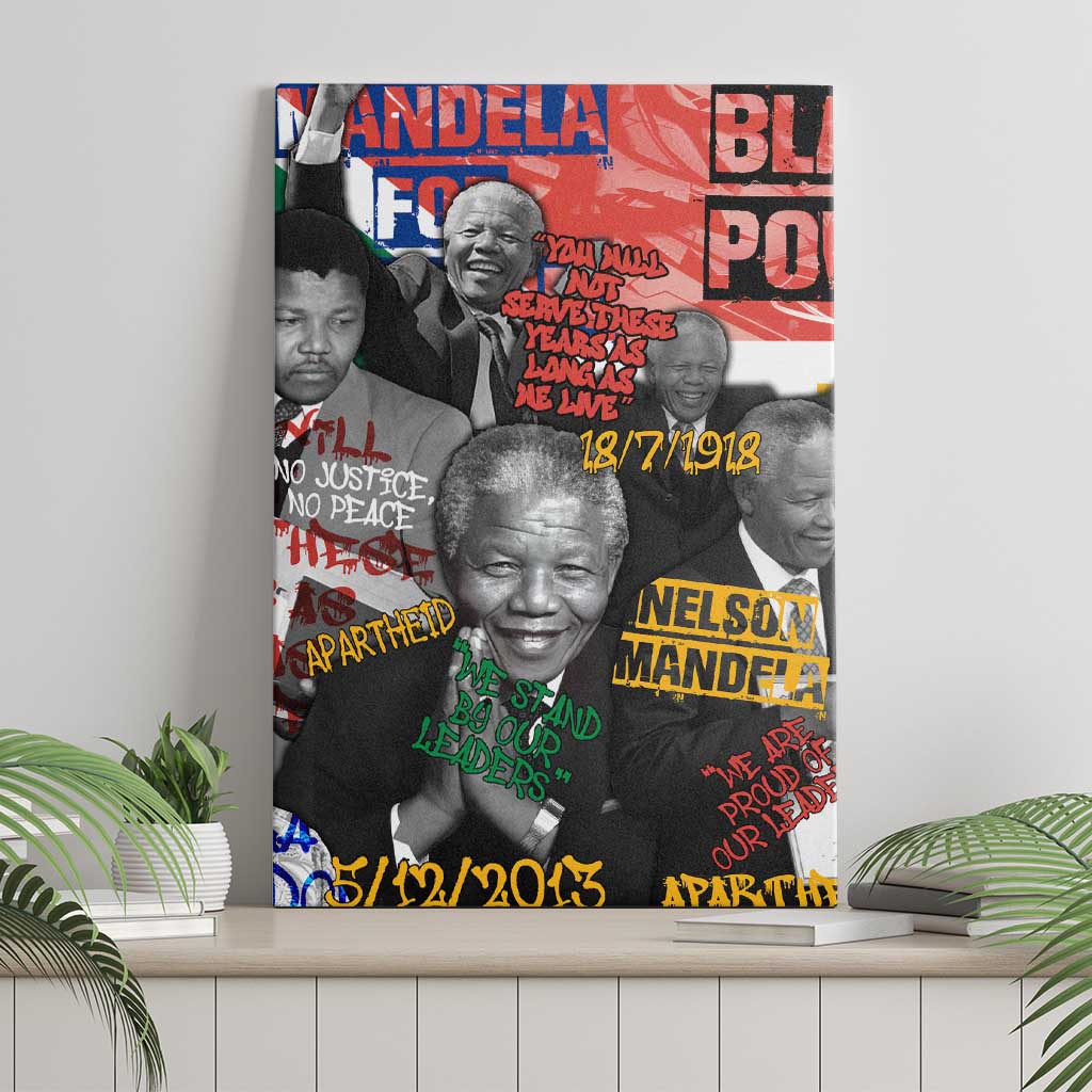 Nelson Mandela Canvas Wall Art Street Spray Art Recreating The Life Of A Great Man - Wonder Print Shop