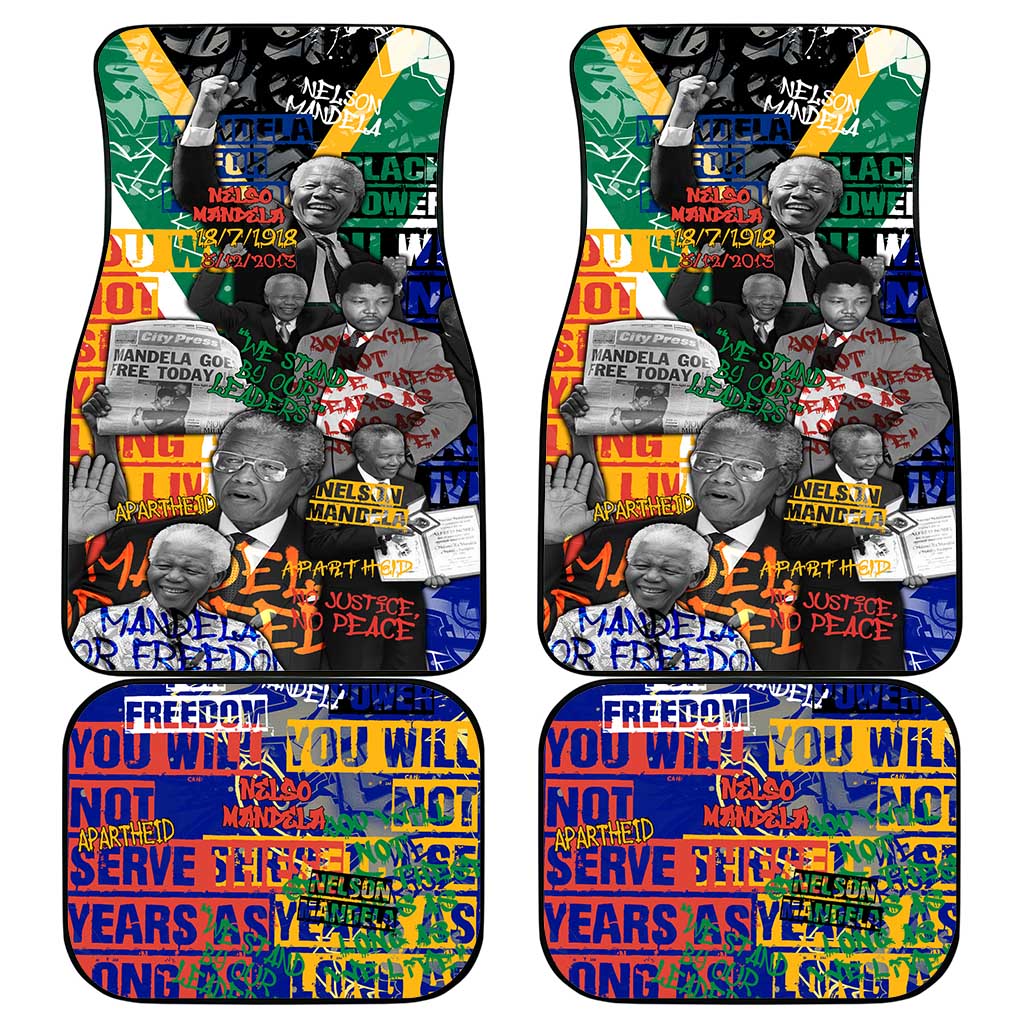 Nelson Mandela Car Mats Street Spray Art Recreating The Life Of A Great Man - Wonder Print Shop