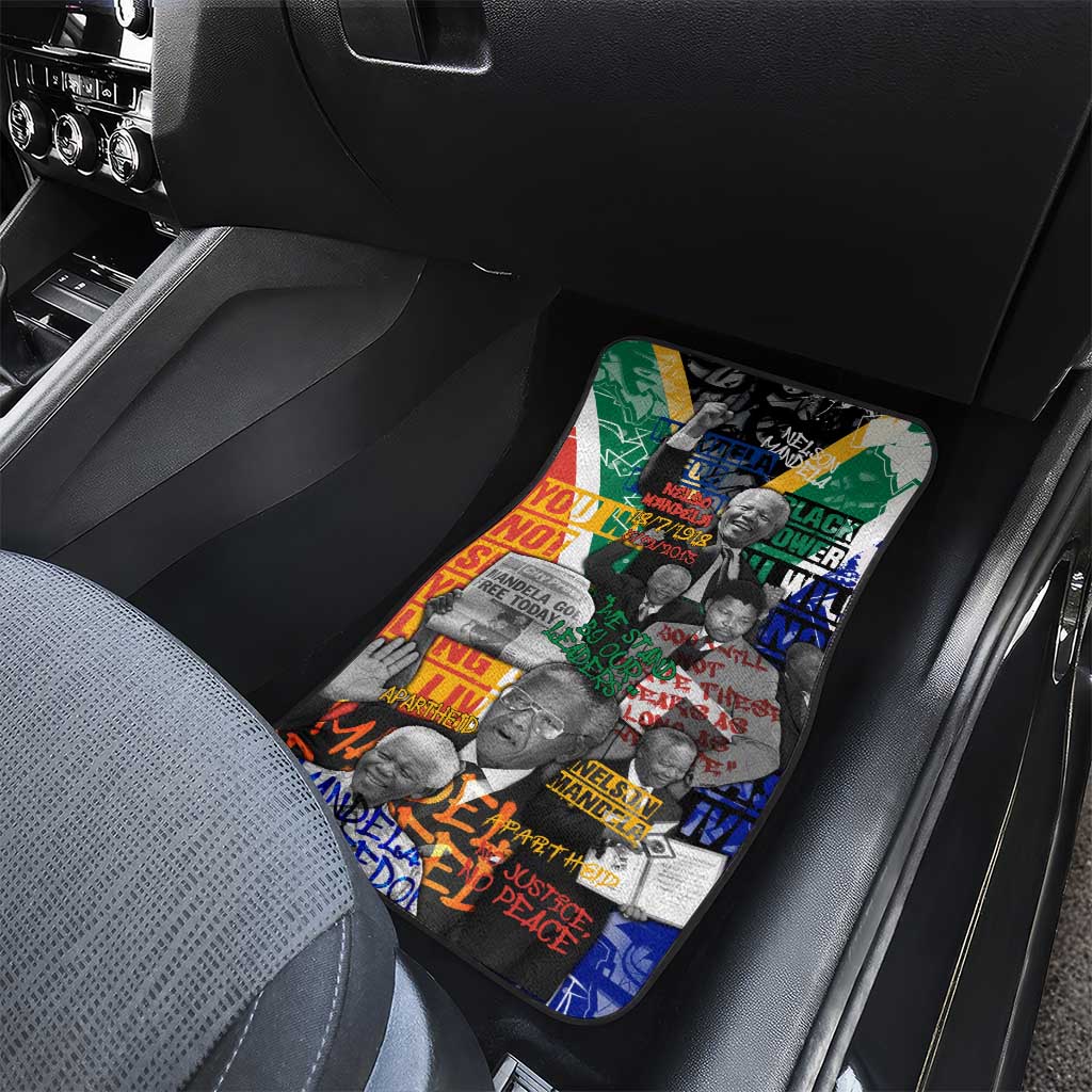 Nelson Mandela Car Mats Street Spray Art Recreating The Life Of A Great Man - Wonder Print Shop