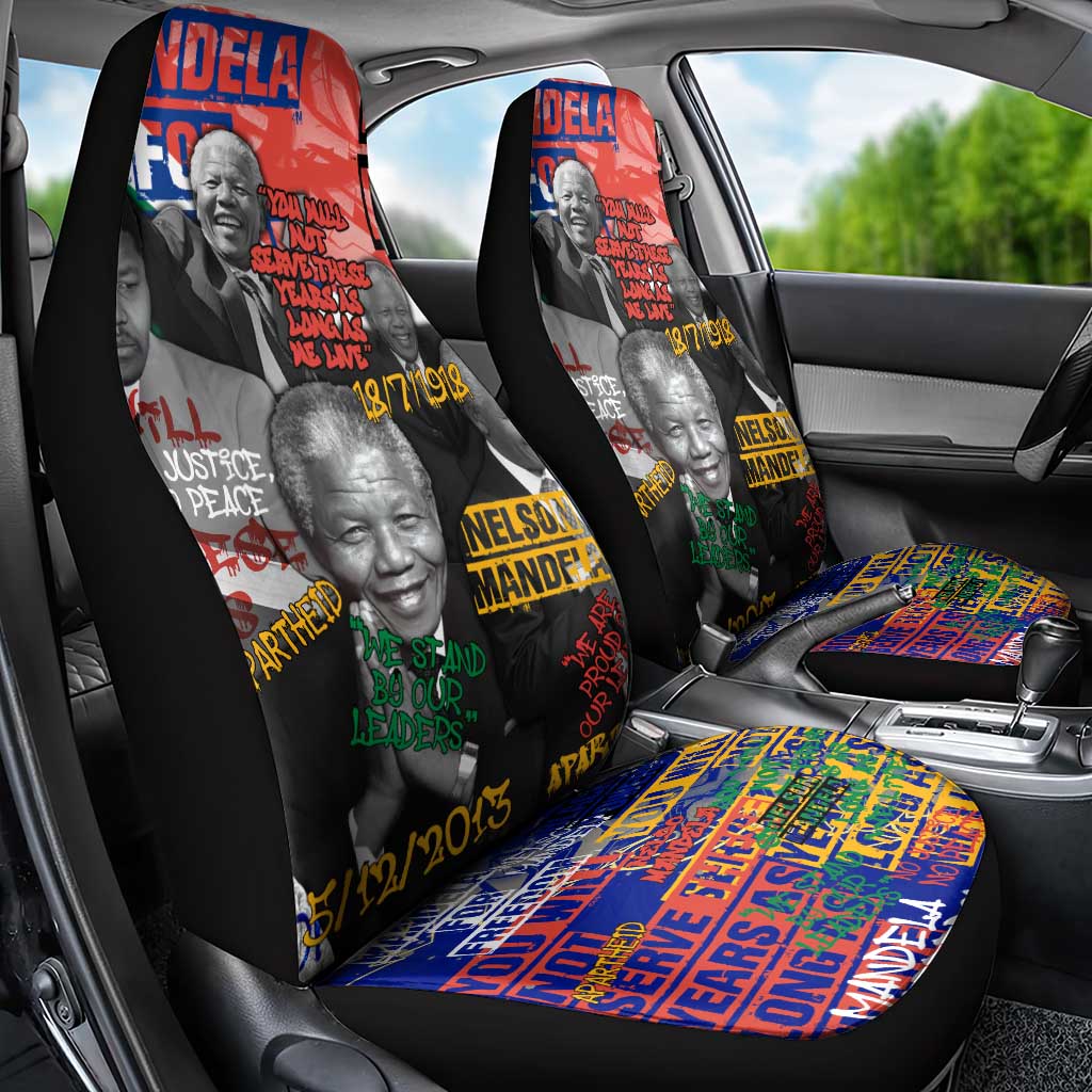 Nelson Mandela Car Seat Cover Street Spray Art Recreating The Life Of A Great Man - Wonder Print Shop