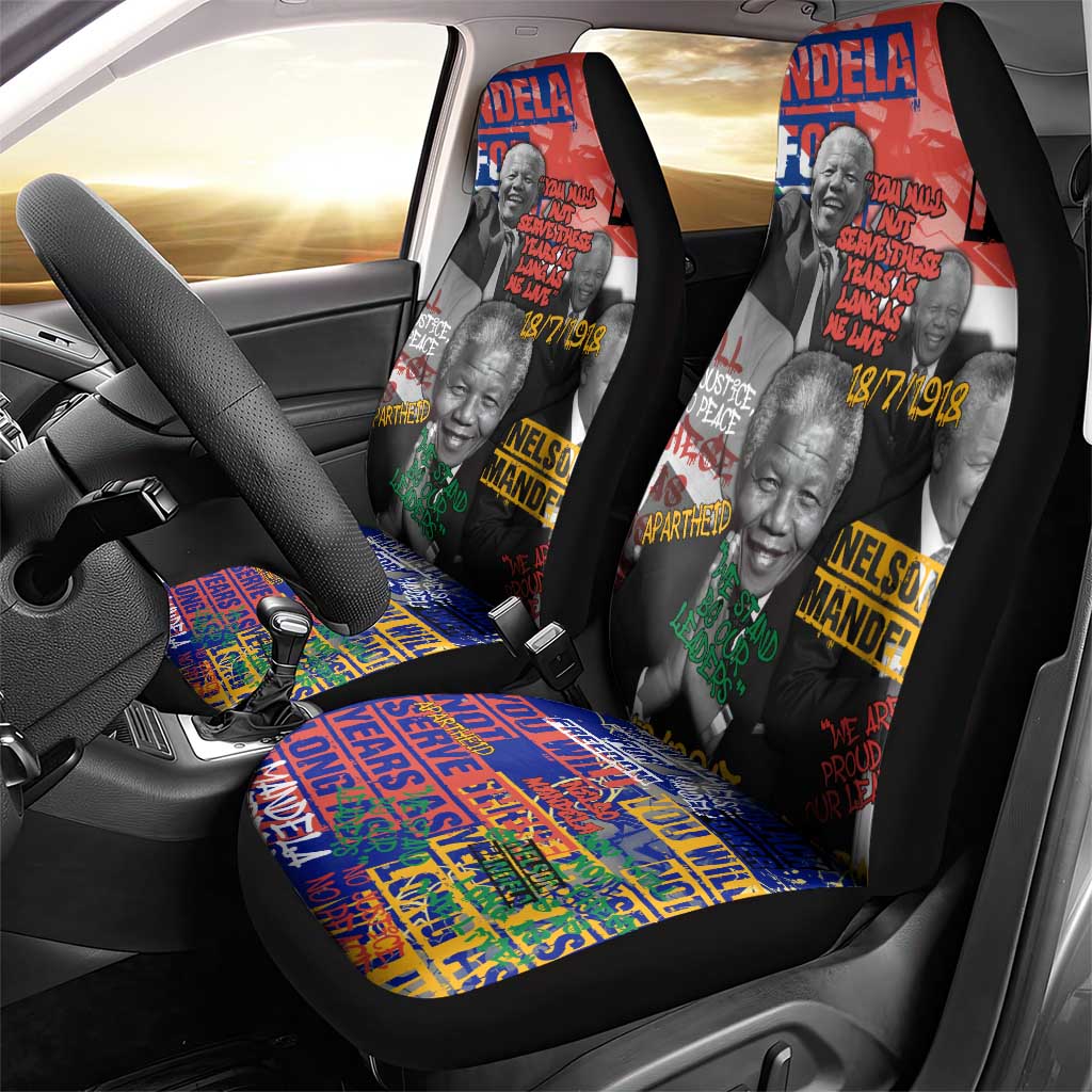 Nelson Mandela Car Seat Cover Street Spray Art Recreating The Life Of A Great Man - Wonder Print Shop
