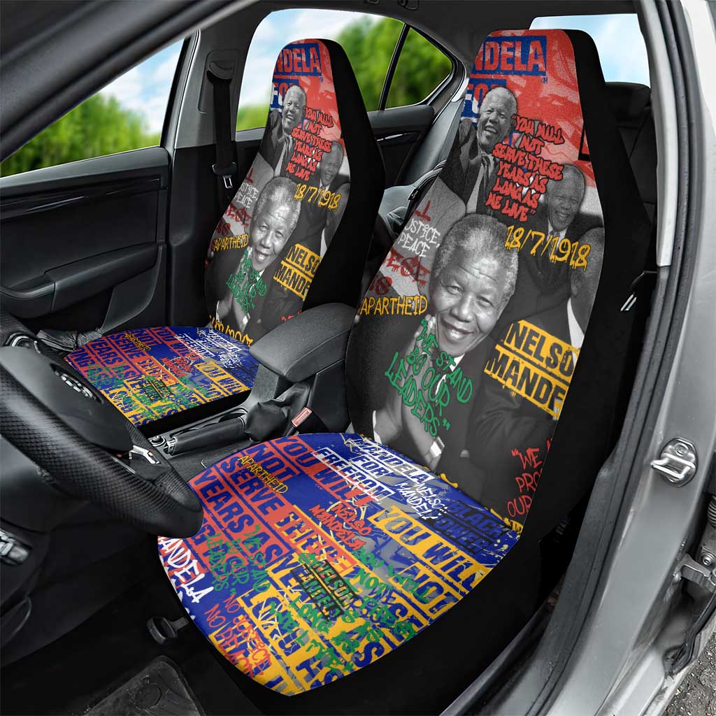 Nelson Mandela Car Seat Cover Street Spray Art Recreating The Life Of A Great Man - Wonder Print Shop