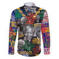 Nelson Mandela Family Matching Long Sleeve Bodycon Dress and Hawaiian Shirt Street Spray Art Recreating The Life Of A Great Man - Wonder Print Shop