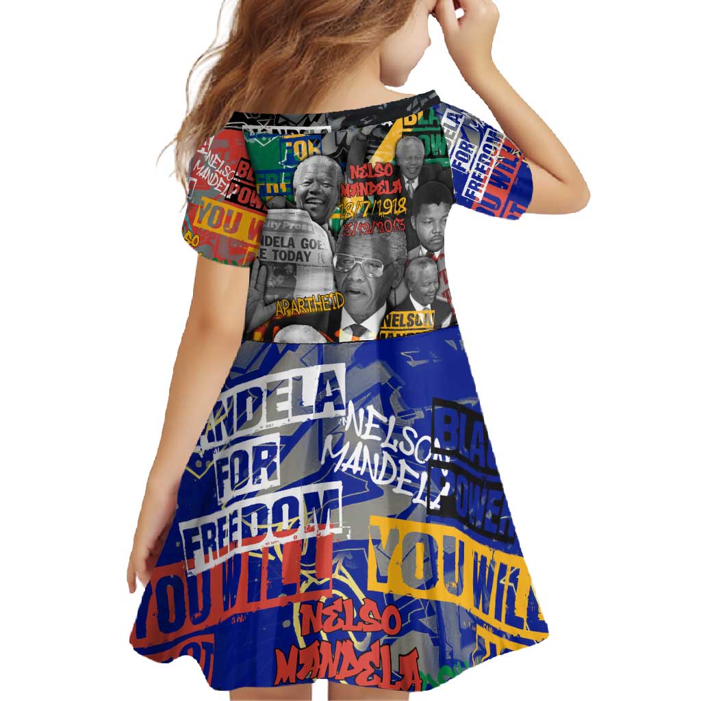 Nelson Mandela Family Matching Mermaid Dress and Hawaiian Shirt Street Spray Art Recreating The Life Of A Great Man - Wonder Print Shop