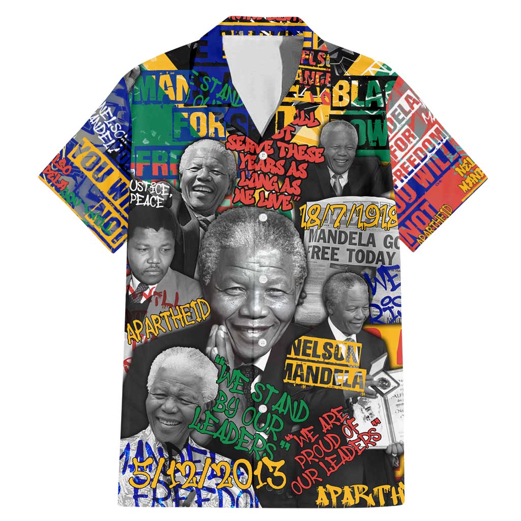 Nelson Mandela Family Matching Mermaid Dress and Hawaiian Shirt Street Spray Art Recreating The Life Of A Great Man - Wonder Print Shop