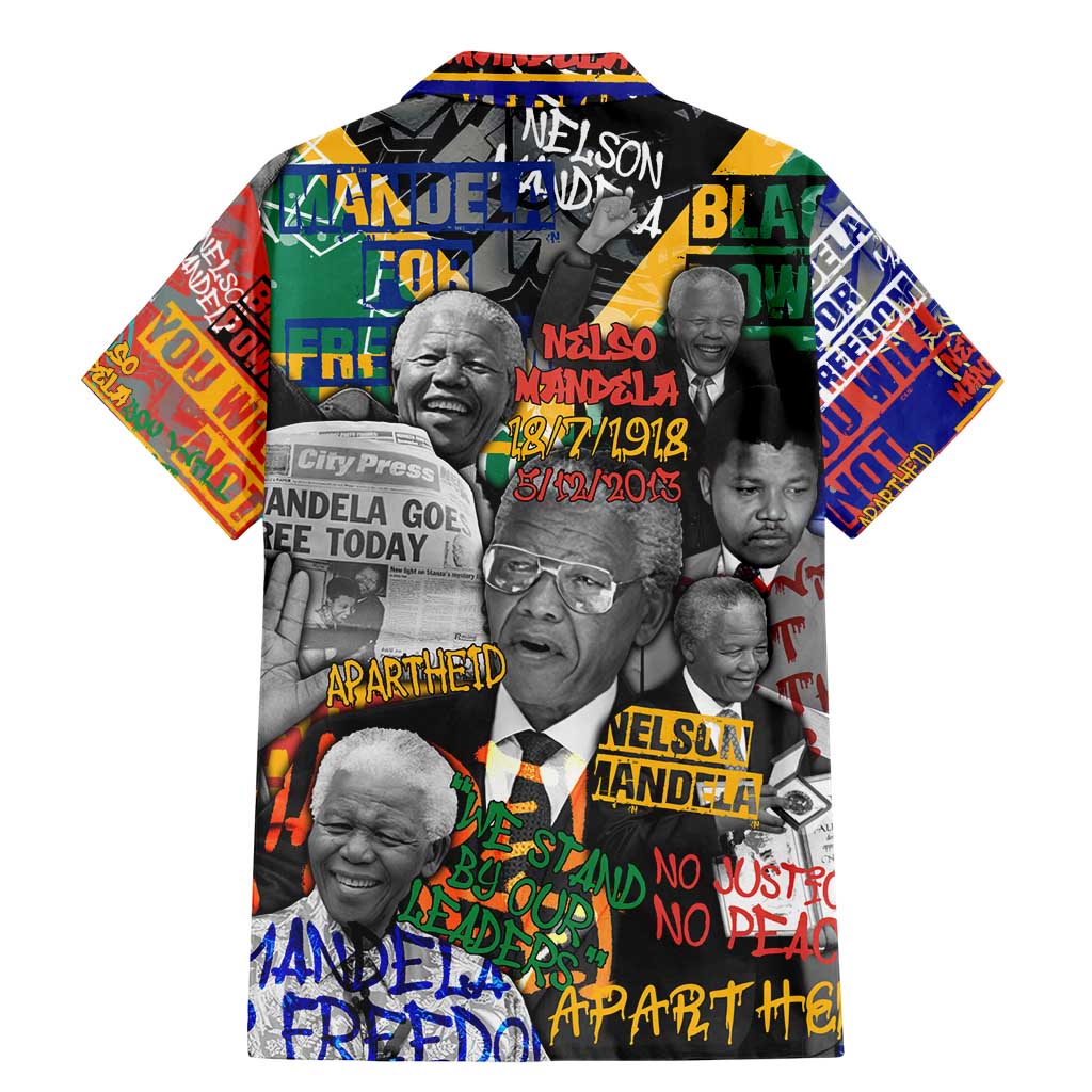 Nelson Mandela Family Matching Mermaid Dress and Hawaiian Shirt Street Spray Art Recreating The Life Of A Great Man - Wonder Print Shop