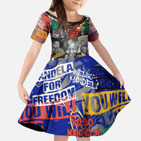 Nelson Mandela Family Matching Off Shoulder Maxi Dress and Hawaiian Shirt Street Spray Art Recreating The Life Of A Great Man - Wonder Print Shop