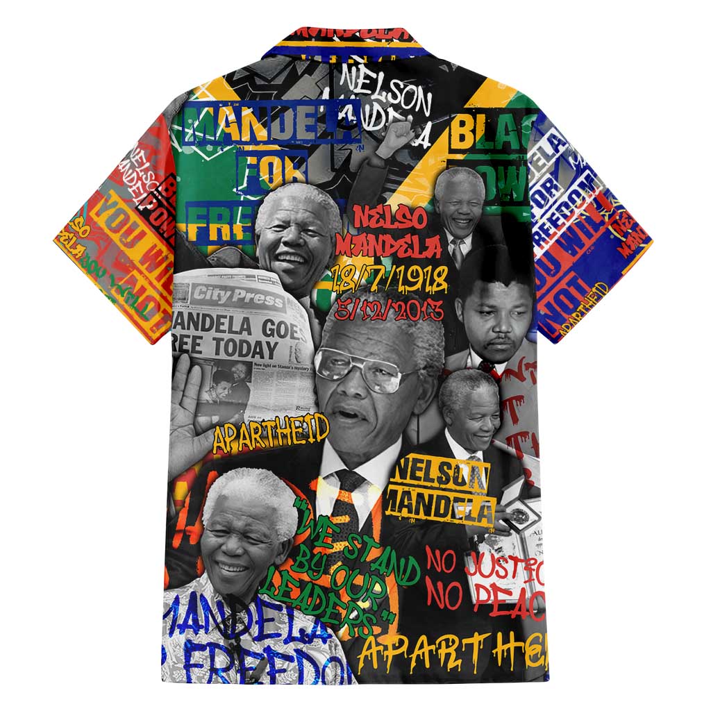 Nelson Mandela Family Matching Summer Maxi Dress and Hawaiian Shirt Street Spray Art Recreating The Life Of A Great Man - Wonder Print Shop