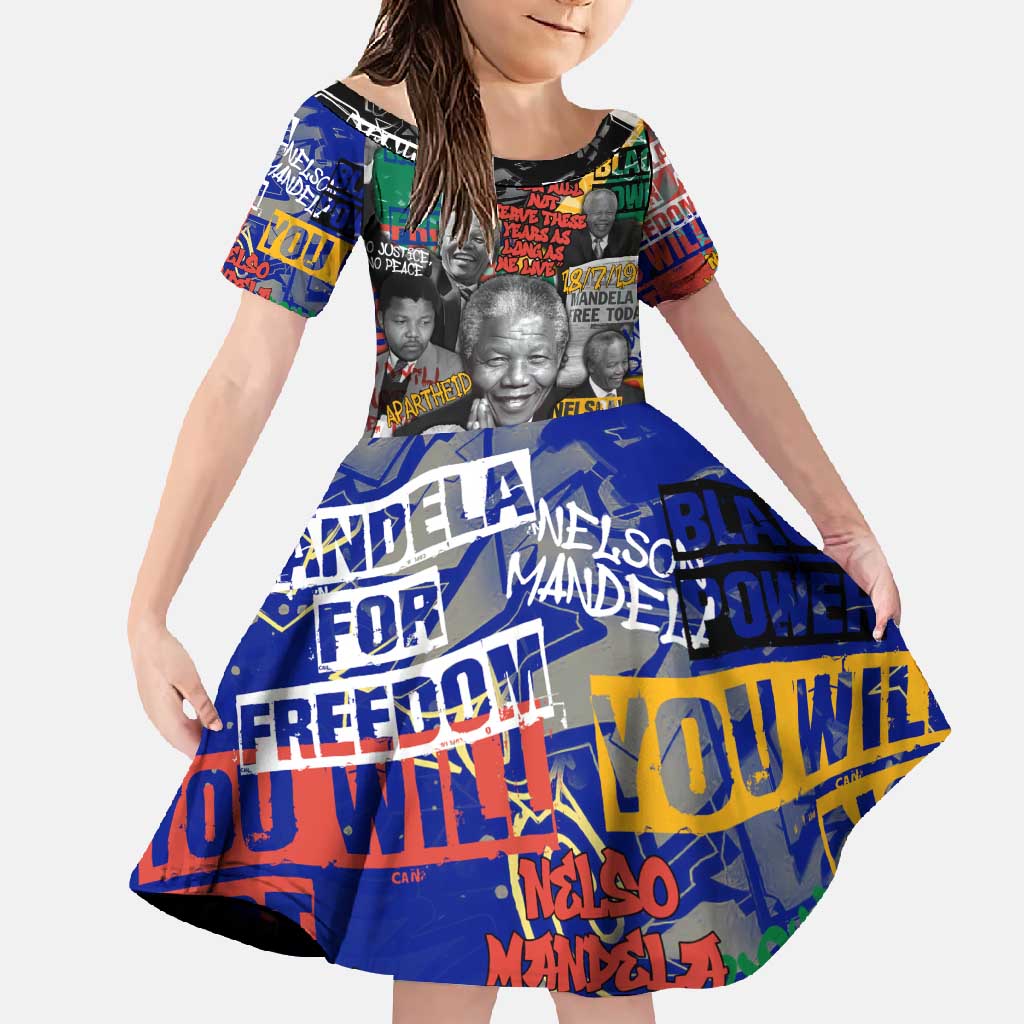 Nelson Mandela Family Matching Tank Maxi Dress and Hawaiian Shirt Street Spray Art Recreating The Life Of A Great Man - Wonder Print Shop