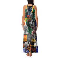 Nelson Mandela Family Matching Tank Maxi Dress and Hawaiian Shirt Street Spray Art Recreating The Life Of A Great Man - Wonder Print Shop