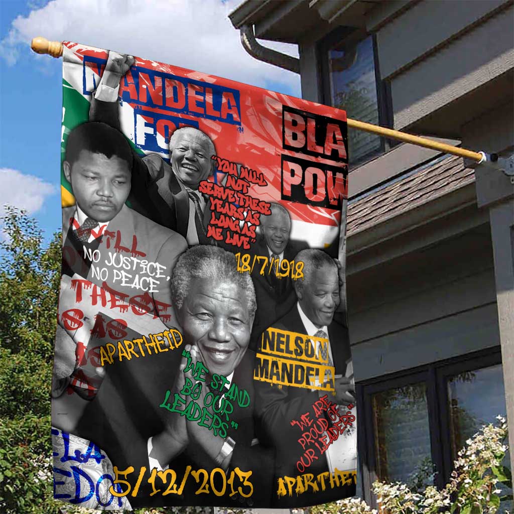 Nelson Mandela Garden Flag Street Spray Art Recreating The Life Of A Great Man - Wonder Print Shop
