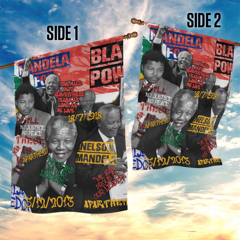 Nelson Mandela Garden Flag Street Spray Art Recreating The Life Of A Great Man - Wonder Print Shop