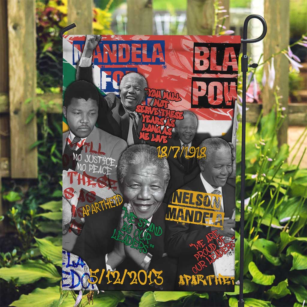 Nelson Mandela Garden Flag Street Spray Art Recreating The Life Of A Great Man - Wonder Print Shop