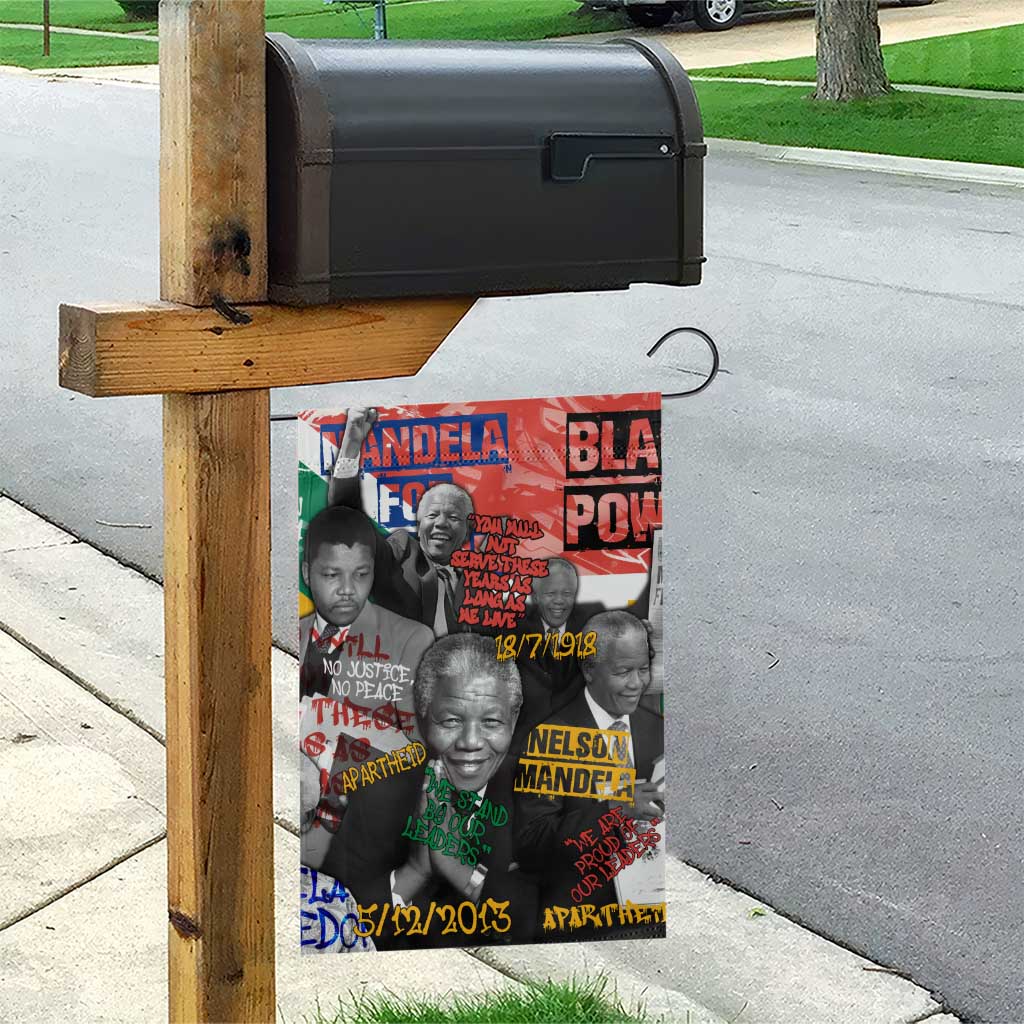 Nelson Mandela Garden Flag Street Spray Art Recreating The Life Of A Great Man - Wonder Print Shop