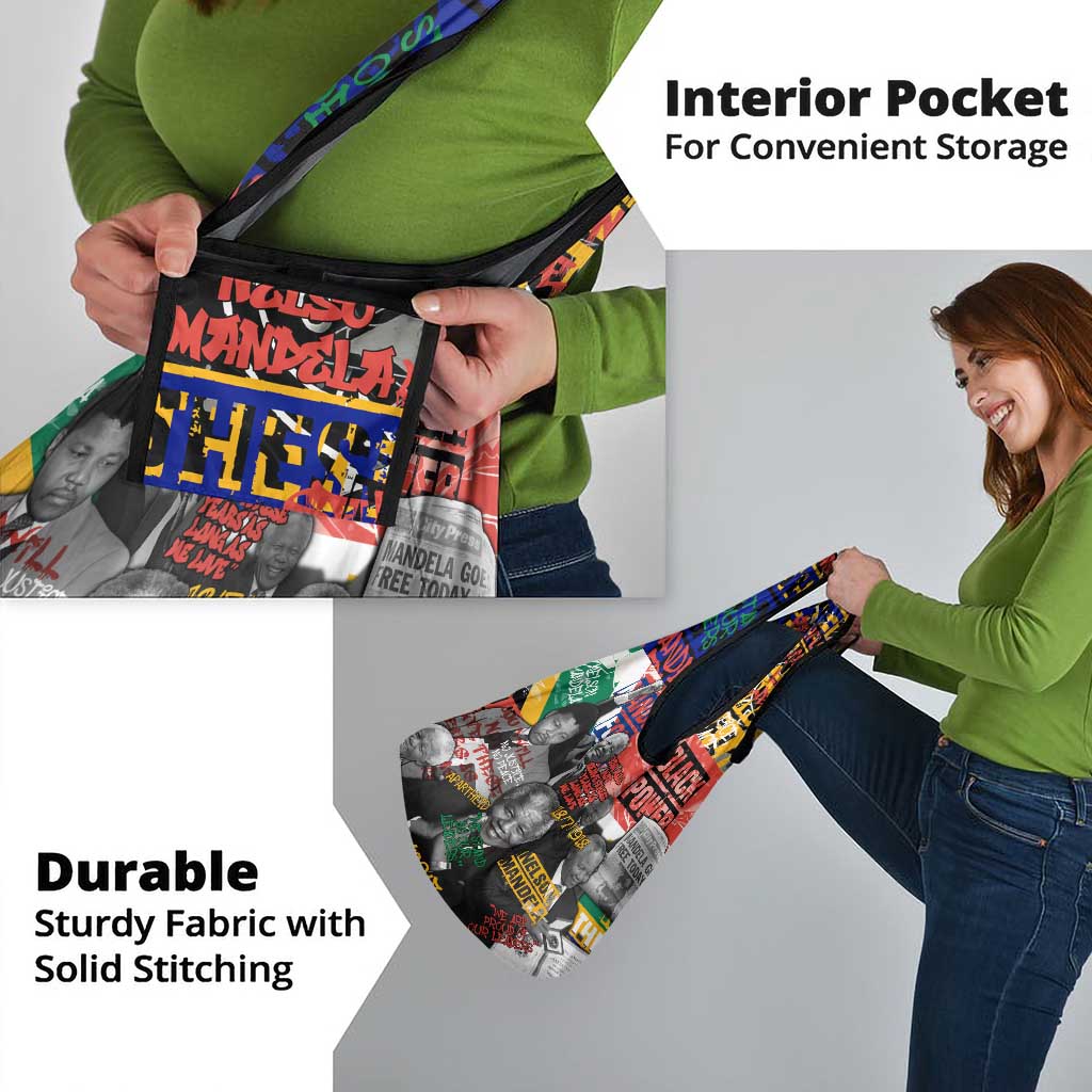 Nelson Mandela Grocery Bag Street Spray Art Recreating The Life Of A Great Man - Wonder Print Shop