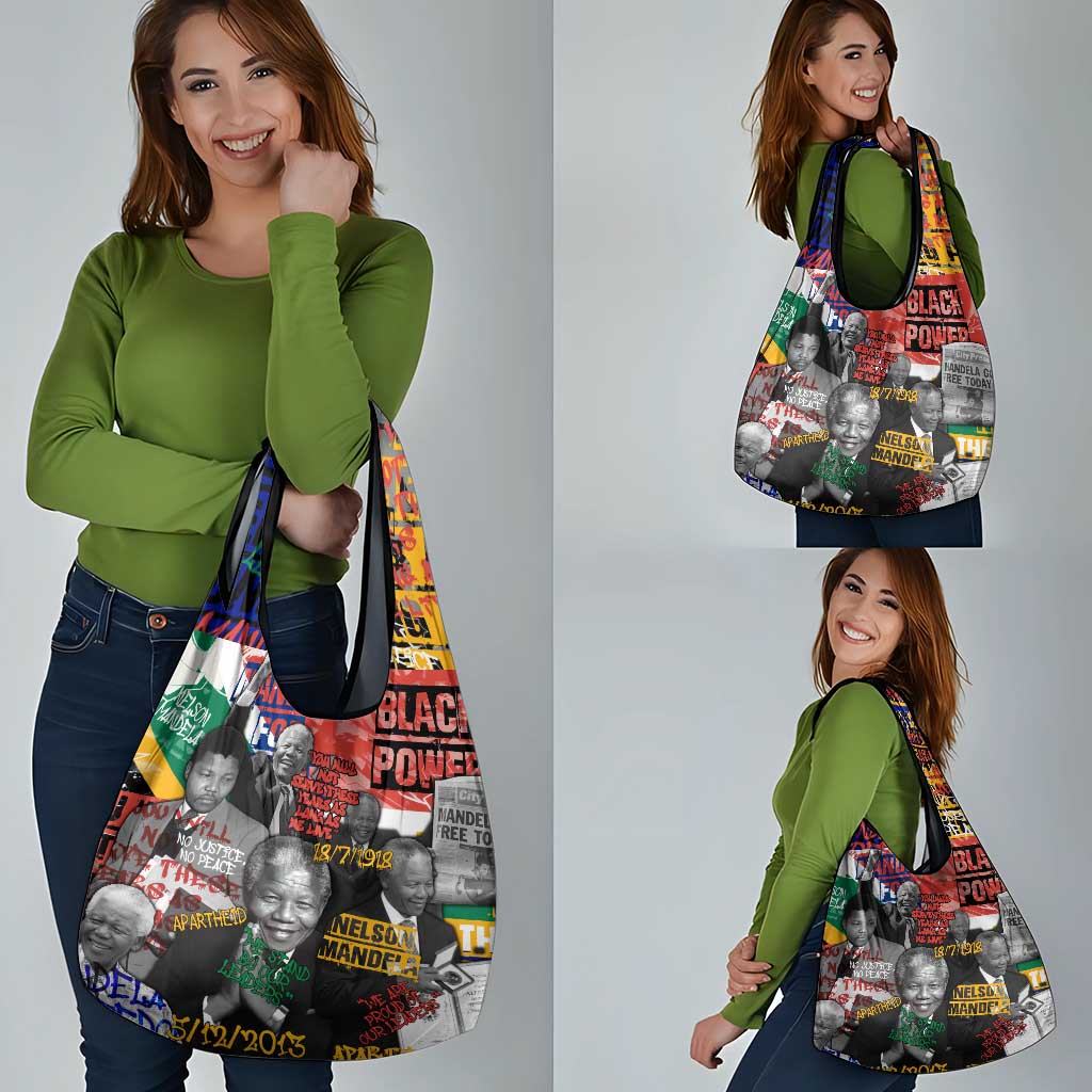 Nelson Mandela Grocery Bag Street Spray Art Recreating The Life Of A Great Man - Wonder Print Shop