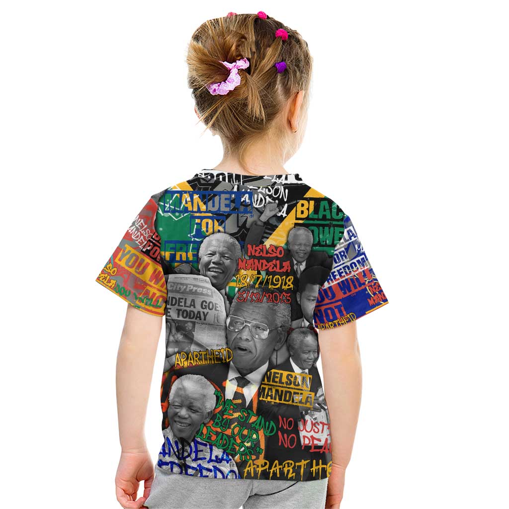 Nelson Mandela Kid T Shirt Street Spray Art Recreating The Life Of A Great Man - Wonder Print Shop