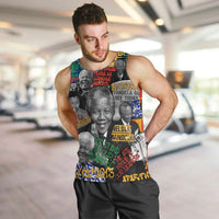 Nelson Mandela Men Tank Top Street Spray Art Recreating The Life Of A Great Man - Wonder Print Shop