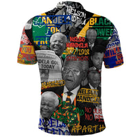 Nelson Mandela Polo Shirt Street Spray Art Recreating The Life Of A Great Man - Wonder Print Shop