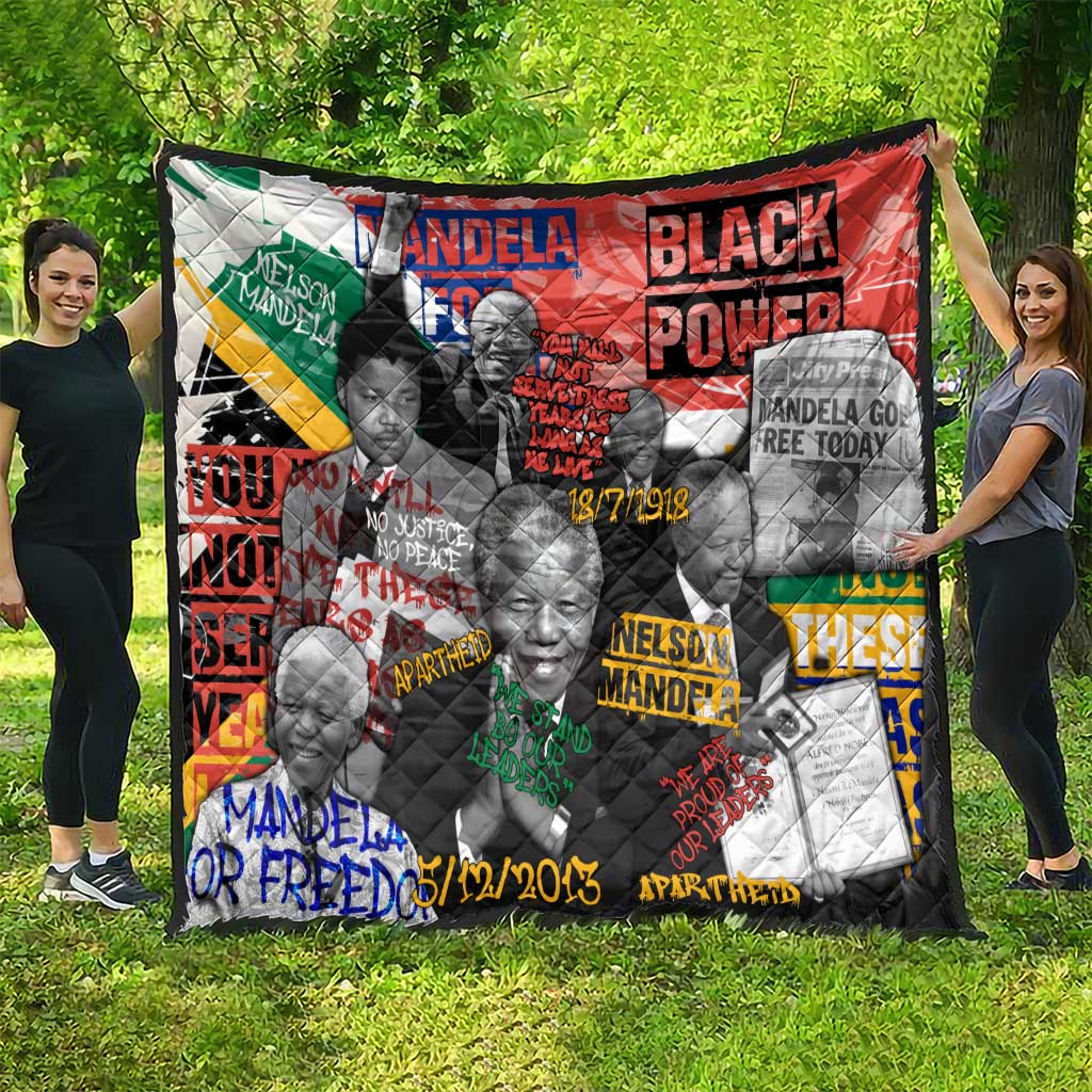 Nelson Mandela Quilt Street Spray Art Recreating The Life Of A Great Man - Wonder Print Shop