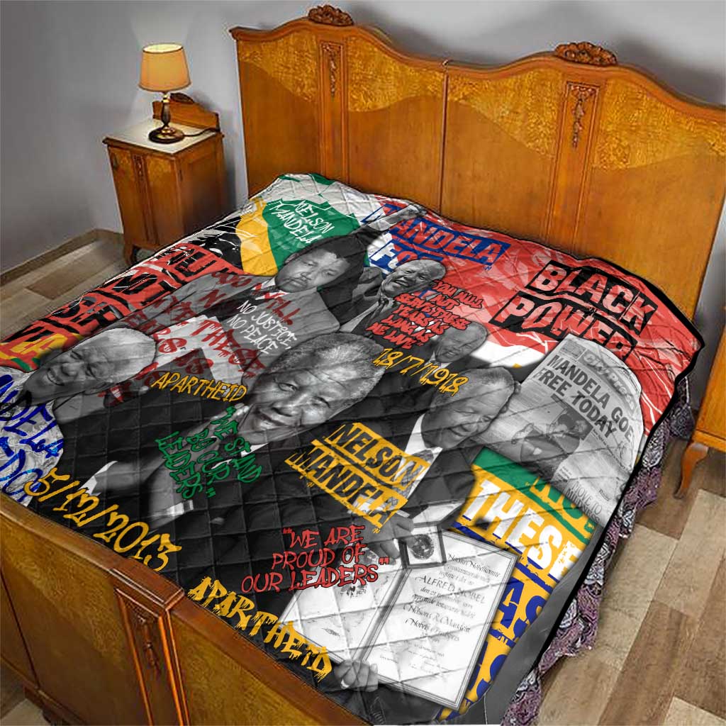 Nelson Mandela Quilt Street Spray Art Recreating The Life Of A Great Man - Wonder Print Shop