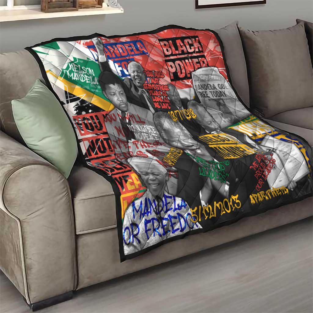 Nelson Mandela Quilt Street Spray Art Recreating The Life Of A Great Man - Wonder Print Shop