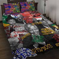 Nelson Mandela Quilt Bed Set Street Spray Art Recreating The Life Of A Great Man - Wonder Print Shop