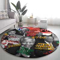 Nelson Mandela Round Carpet Street Spray Art Recreating The Life Of A Great Man - Wonder Print Shop