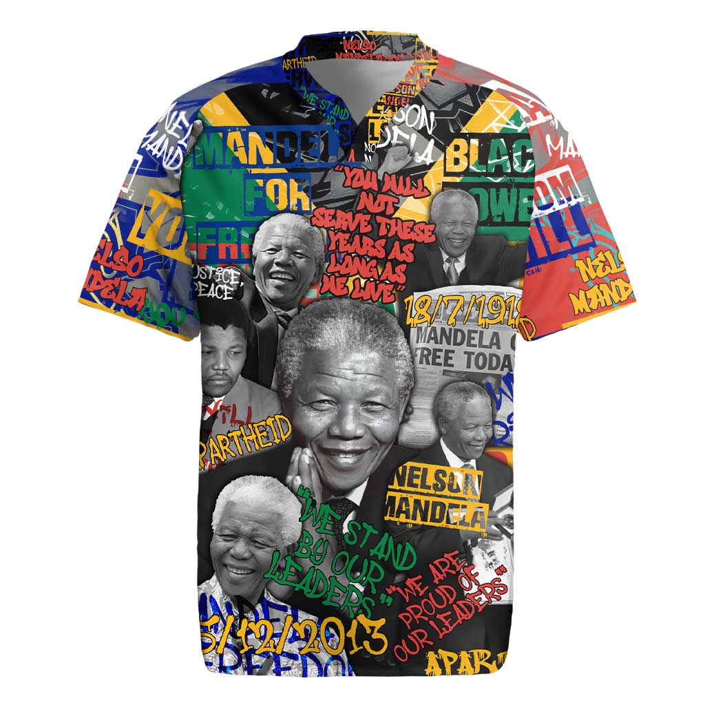 Nelson Mandela Rugby Jersey Street Spray Art Recreating The Life Of A Great Man - Wonder Print Shop