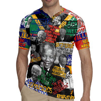 Nelson Mandela Rugby Jersey Street Spray Art Recreating The Life Of A Great Man - Wonder Print Shop