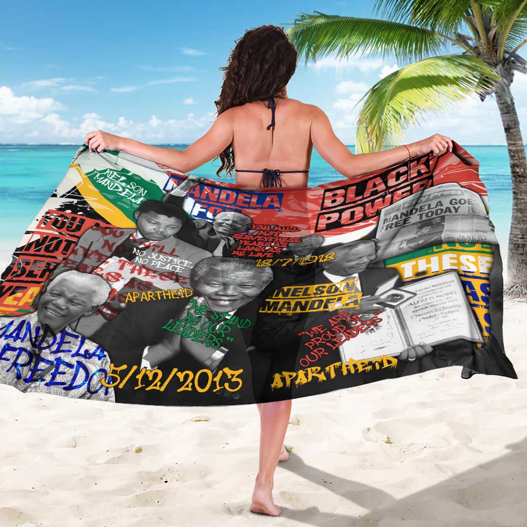 Nelson Mandela Sarong Street Spray Art Recreating The Life Of A Great Man - Wonder Print Shop