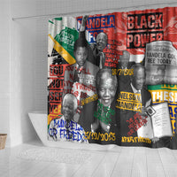 Nelson Mandela Shower Curtain Street Spray Art Recreating The Life Of A Great Man - Wonder Print Shop