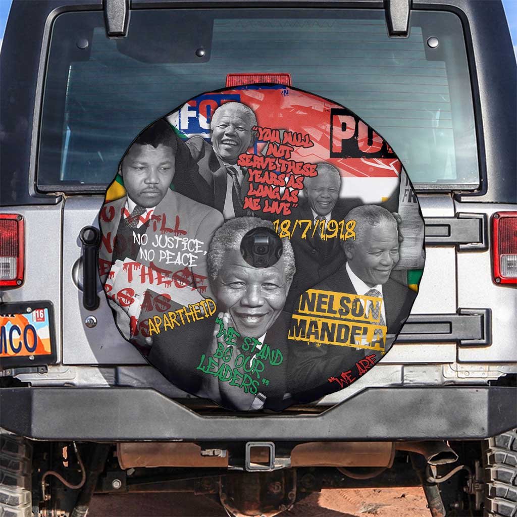 Nelson Mandela Spare Tire Cover Street Spray Art Recreating The Life Of A Great Man - Wonder Print Shop