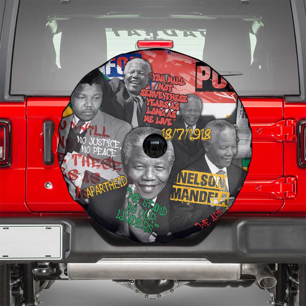 Nelson Mandela Spare Tire Cover Street Spray Art Recreating The Life Of A Great Man - Wonder Print Shop