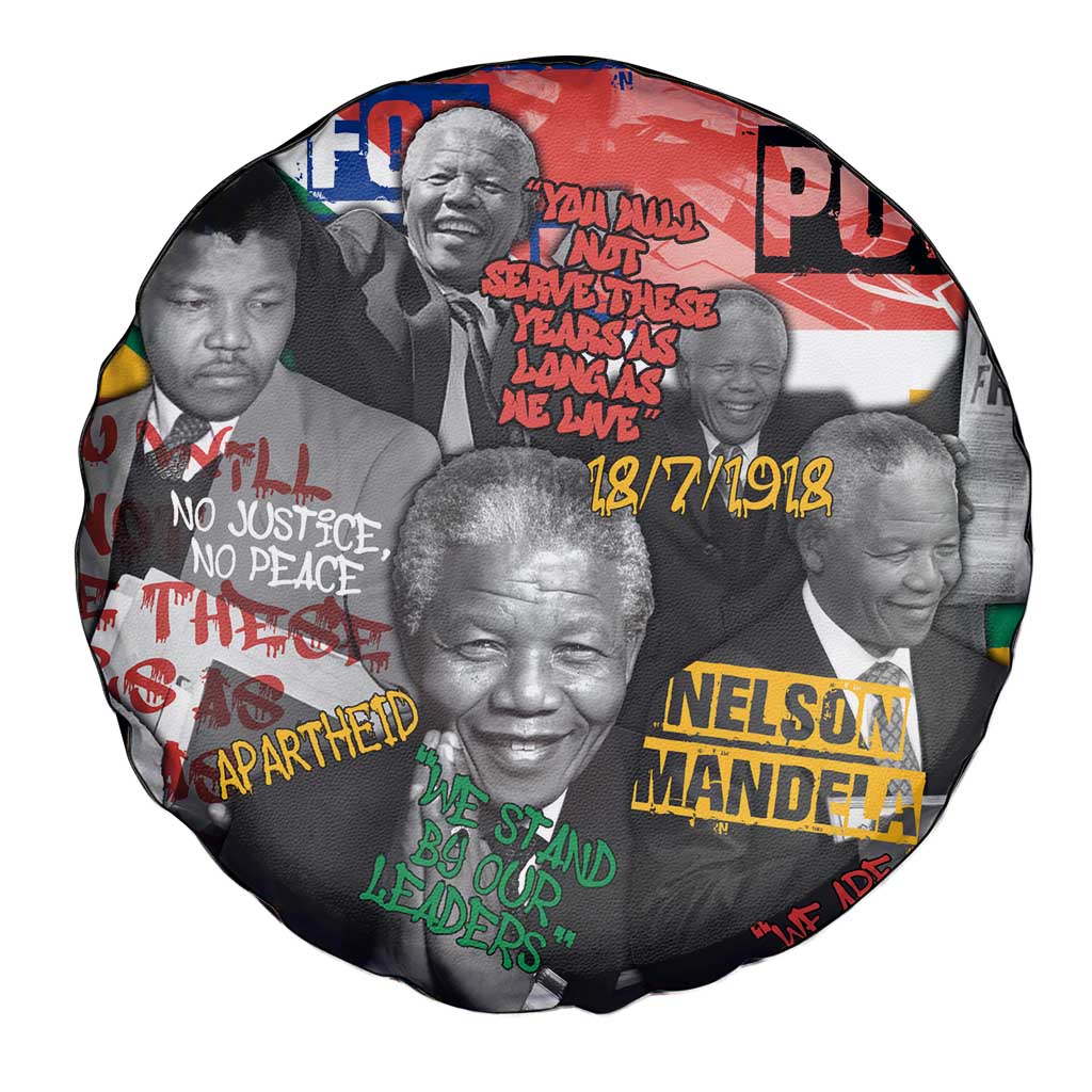 Nelson Mandela Spare Tire Cover Street Spray Art Recreating The Life Of A Great Man - Wonder Print Shop