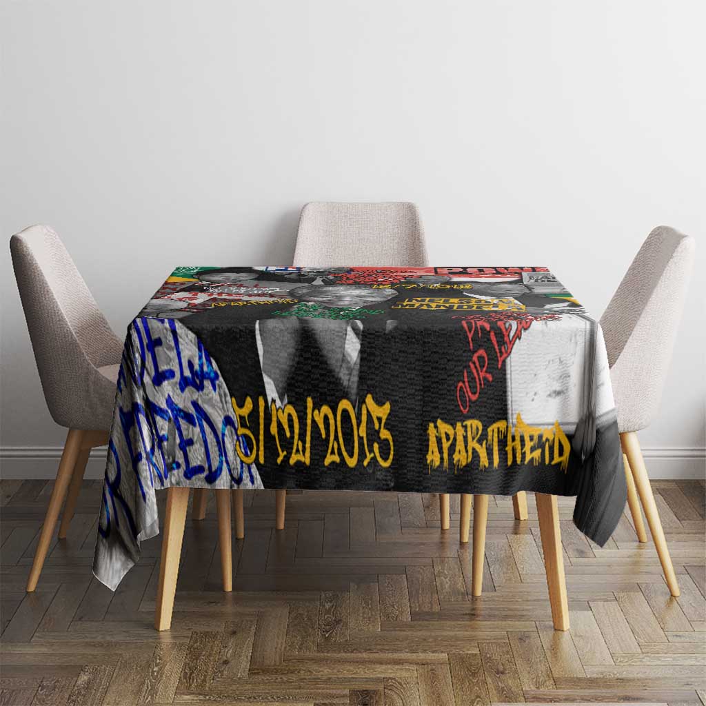 Nelson Mandela Tablecloth Street Spray Art Recreating The Life Of A Great Man - Wonder Print Shop