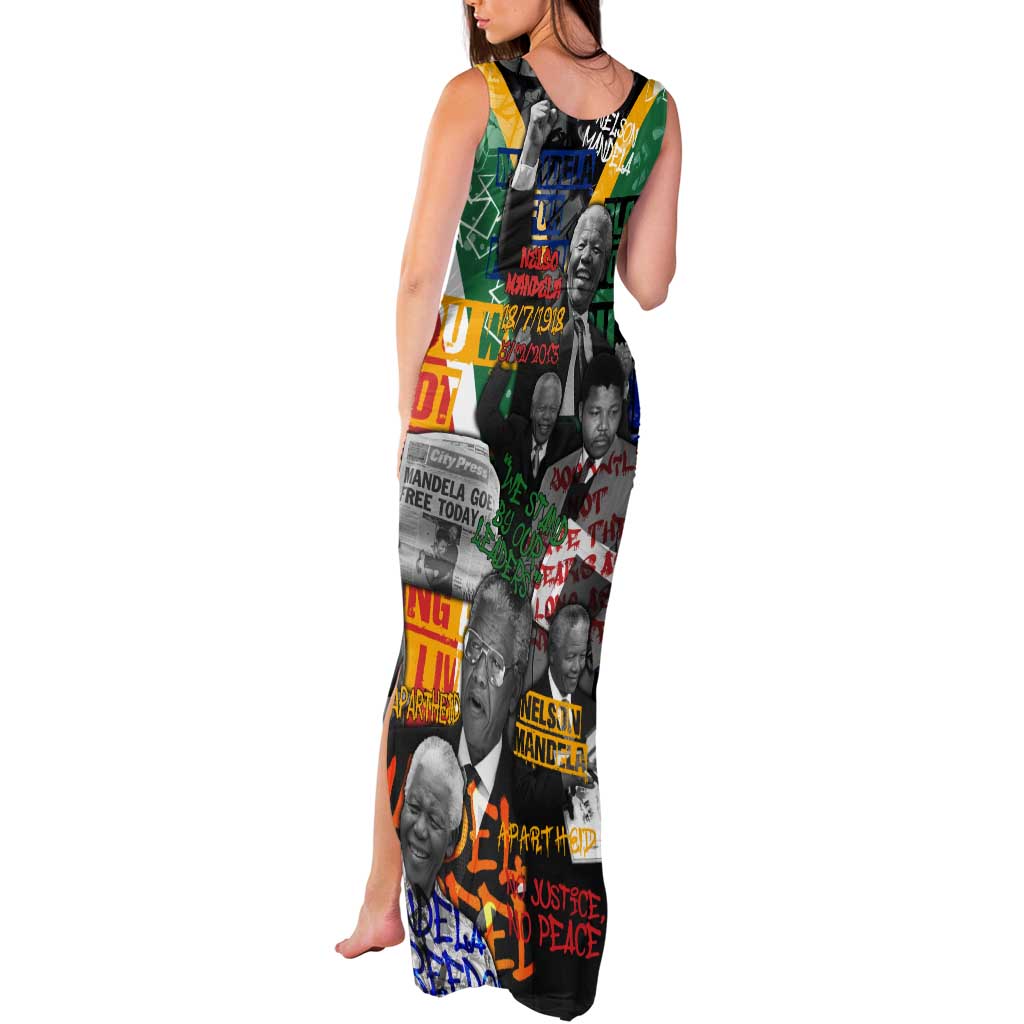 Nelson Mandela Tank Maxi Dress Street Spray Art Recreating The Life Of A Great Man - Wonder Print Shop