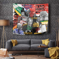 Nelson Mandela Tapestry Street Spray Art Recreating The Life Of A Great Man - Wonder Print Shop