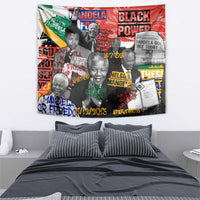Nelson Mandela Tapestry Street Spray Art Recreating The Life Of A Great Man - Wonder Print Shop