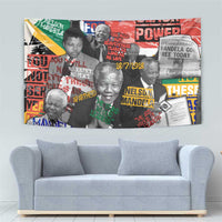 Nelson Mandela Tapestry Street Spray Art Recreating The Life Of A Great Man - Wonder Print Shop