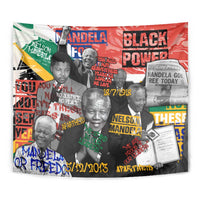 Nelson Mandela Tapestry Street Spray Art Recreating The Life Of A Great Man - Wonder Print Shop
