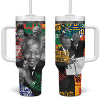 Nelson Mandela Tumbler With Handle Street Spray Art Recreating The Life Of A Great Man - Wonder Print Shop