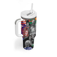 Nelson Mandela Tumbler With Handle Street Spray Art Recreating The Life Of A Great Man - Wonder Print Shop