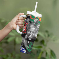 Nelson Mandela Tumbler With Handle Street Spray Art Recreating The Life Of A Great Man - Wonder Print Shop