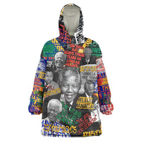 Nelson Mandela Wearable Blanket Hoodie Street Spray Art Recreating The Life Of A Great Man - Wonder Print Shop