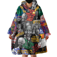Nelson Mandela Wearable Blanket Hoodie Street Spray Art Recreating The Life Of A Great Man - Wonder Print Shop