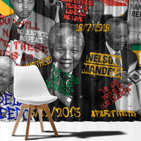 Nelson Mandela Window Curtain Street Spray Art Recreating The Life Of A Great Man - Wonder Print Shop