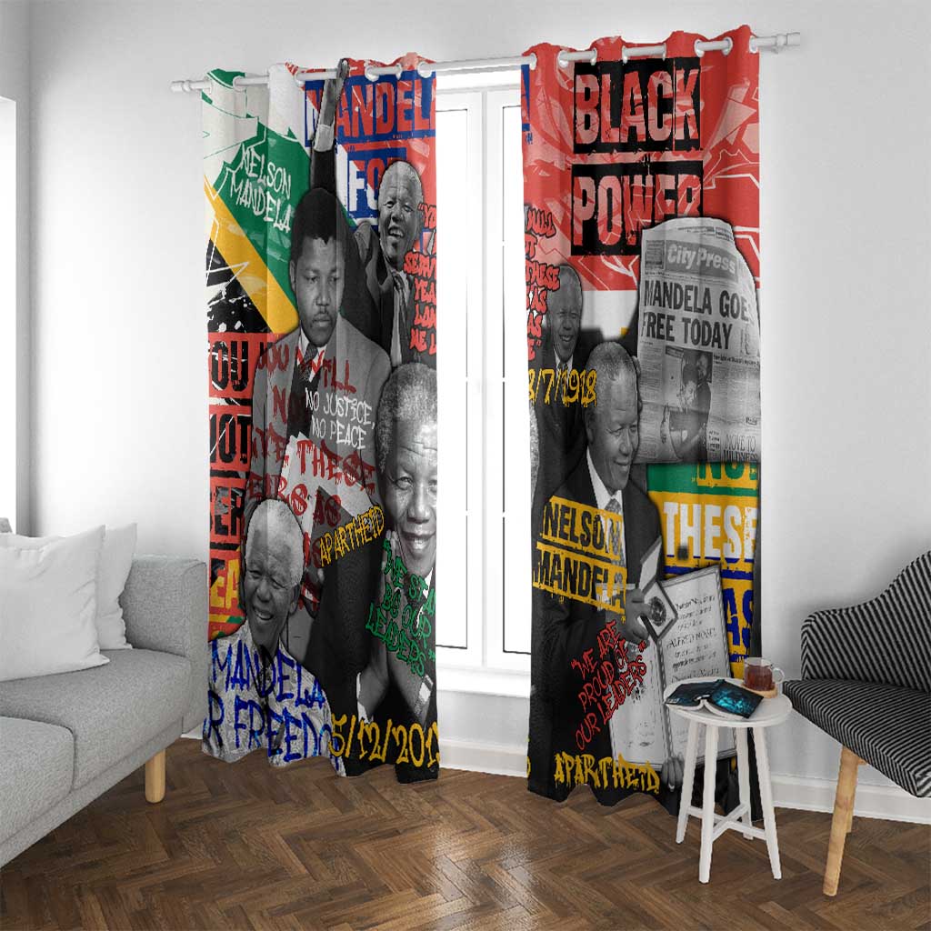 Nelson Mandela Window Curtain Street Spray Art Recreating The Life Of A Great Man - Wonder Print Shop