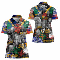 Nelson Mandela Women Polo Shirt Street Spray Art Recreating The Life Of A Great Man - Wonder Print Shop