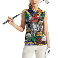 Nelson Mandela Women Sleeveless Polo Shirt Street Spray Art Recreating The Life Of A Great Man - Wonder Print Shop